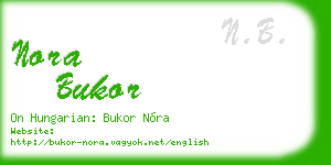 nora bukor business card